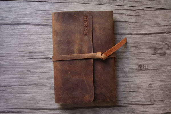 Handcrafted Large Leather Bound Sketchbook
